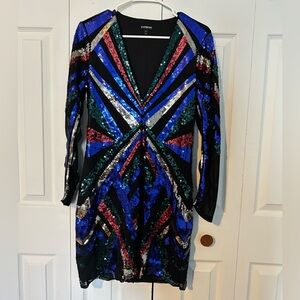 Sequin long sleeve dress